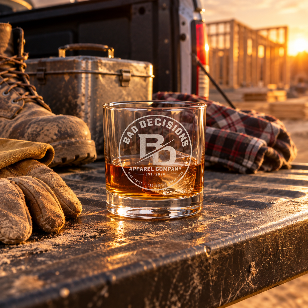 Engraved Whiskey Glass 10.5oz