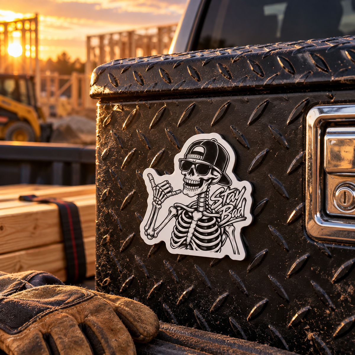 Stay Bad Skeleton Die-Cut Magnet